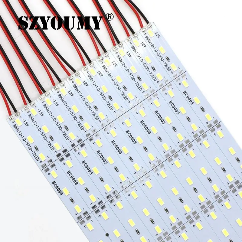 Светодиодная панель s 72 светодиода 5730 SMD 8 лампочек 12 В постоянного тока жесткий