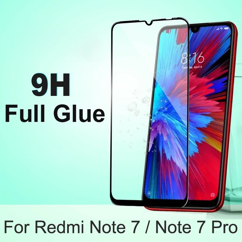 

Закаленное стекло с полным покрытием для Xiaomi Redmi Note 7, ультратонкая защитная пленка 9H HD, Защитная пленка для экрана Redmi Note 7 Pro