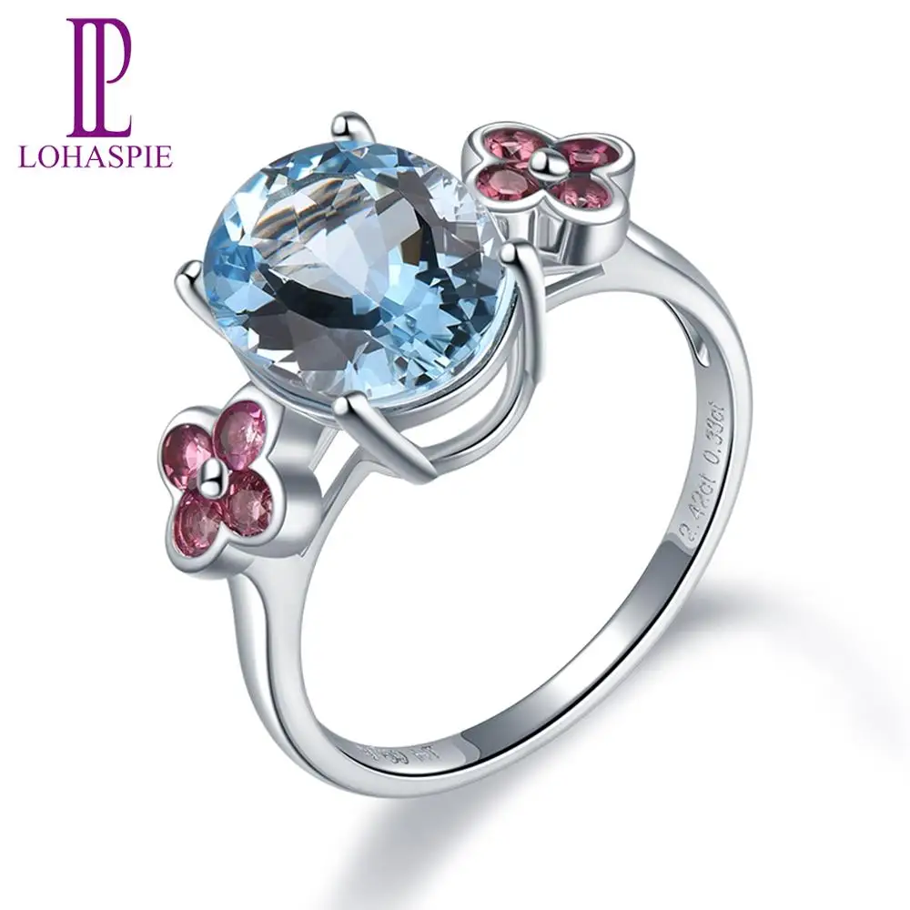 LP натуральный драгоценный камень Аквамарин 2 75 карат родолит гранат Твердые 18 к