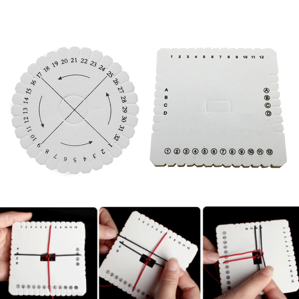 2 шт. ювелирные изделия Плетение диски узел Бисероплетение веревка Kumihimo