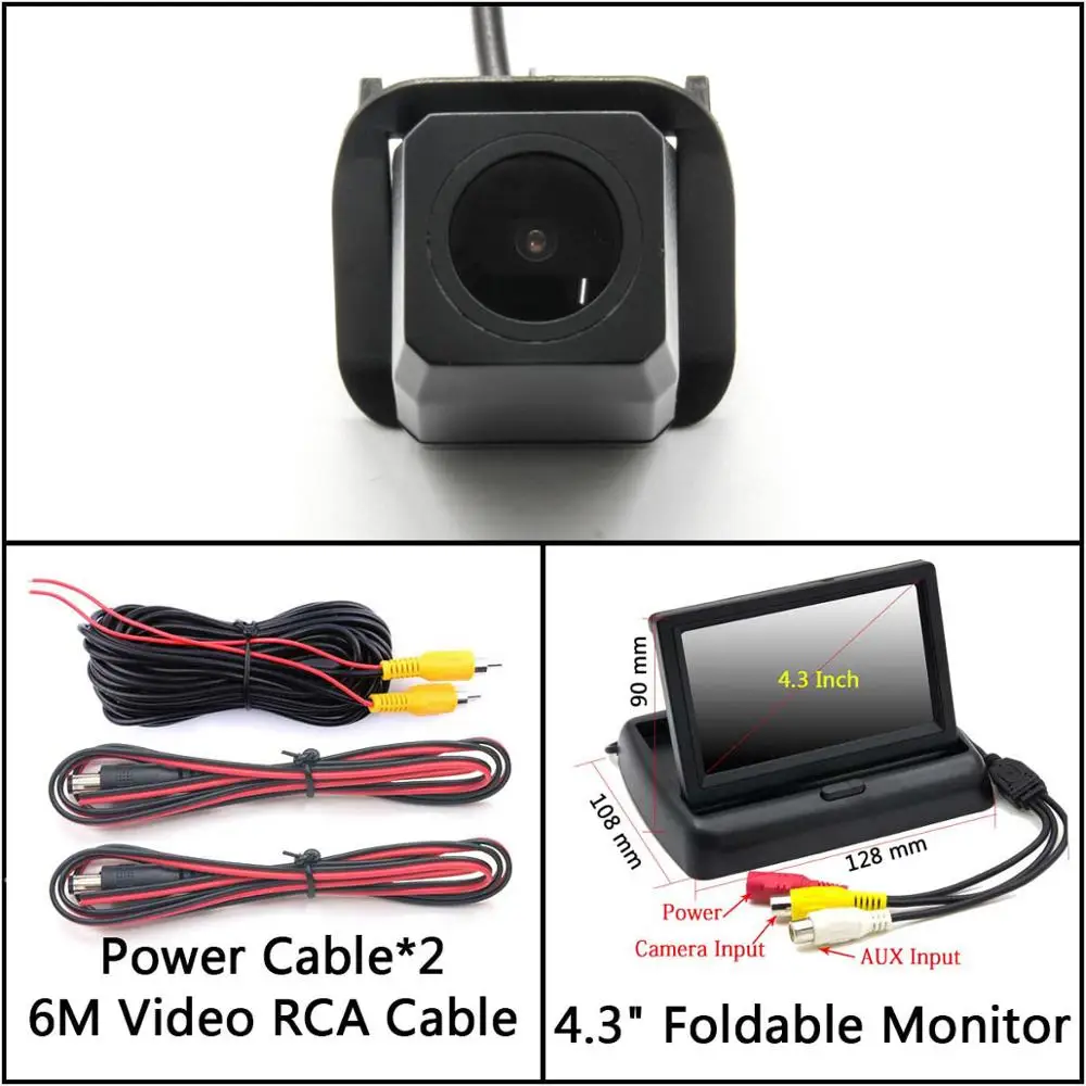 Cam N 4.3 inch Fold HD камера заднего вида для Toyota Alphard MK2 Noah R70 Voxy/Esquire/NAV1 Sequoia II Vellfire MK2 Автостоянка зеркало монитор - Название цвета: Cam N 4.3 inch Fold
