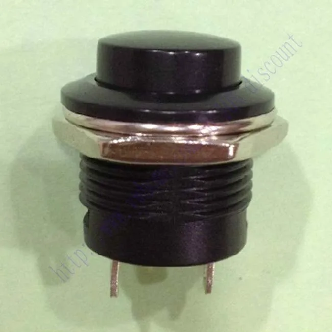 Новый 1P Мгновенный ВКЛ./ВЫКЛ. N C AC DC 9V 12V черный кнопочный переключатель R13 507 GM507|switch