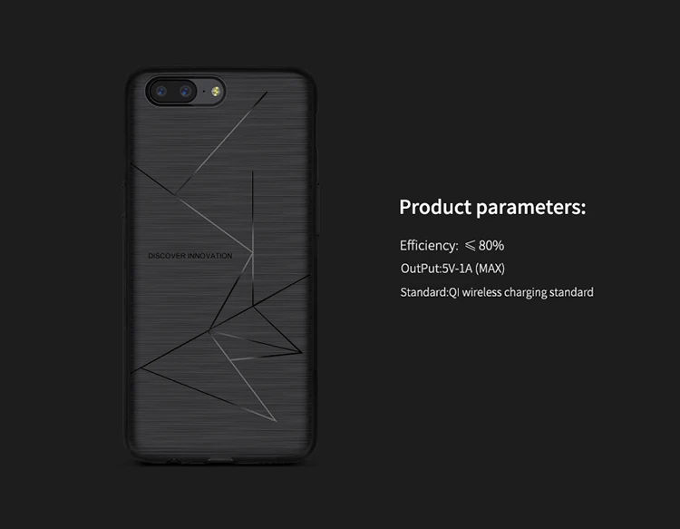 Nillkin Magic QI Беспроводное зарядное устройство приемник чехол для One Plus 5 A5000 5," Магнитная функция анти-отпечатков пальцев ТПУ задняя крышка