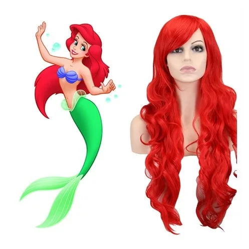 Аниме Маленькая принцесса Русалочка Ариэль косплей парик Хэллоуин вечерние