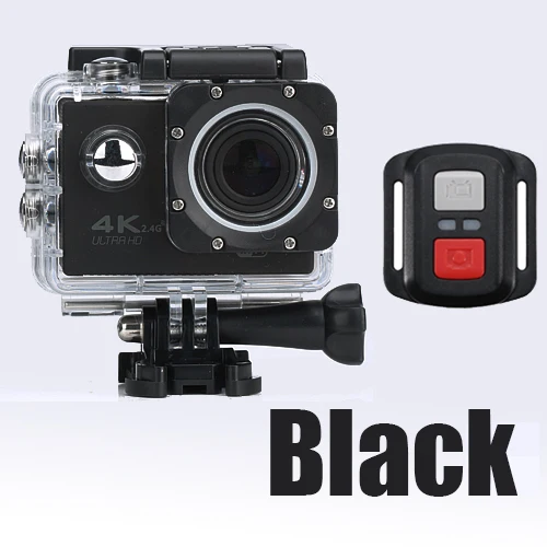 Black Remote Control Спортивная Экшн-камера Guzcadun, видео, Wi-Fi, Ультра HD, для подводного плавания, 1080 P, камера 4K DVR, водонепроницаемая, на шлем, велосипедная камера - Цвет: Black Remote Control
