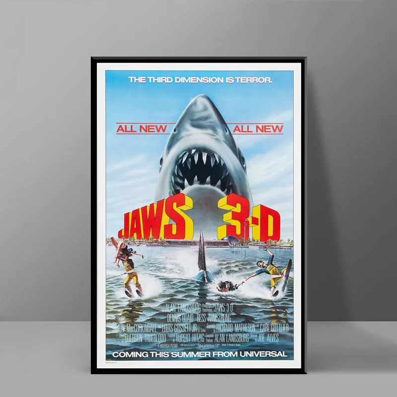 P451 JAWS Классическая серия фильмов ужасная пленка художественная живопись