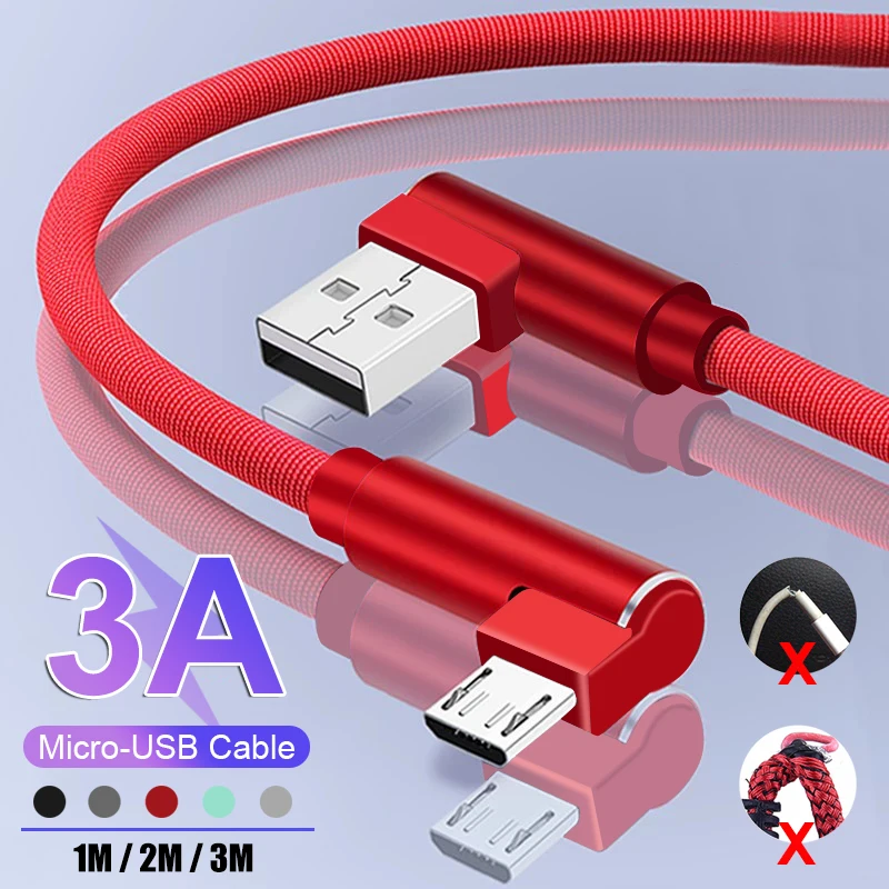 3A быстрая зарядка Micro USB 1 м 2 м 3 м Быстрый кабель для Xiaomi Redmi для samsung для huawei Honor телефон usb кабель для зарядки данных шнур