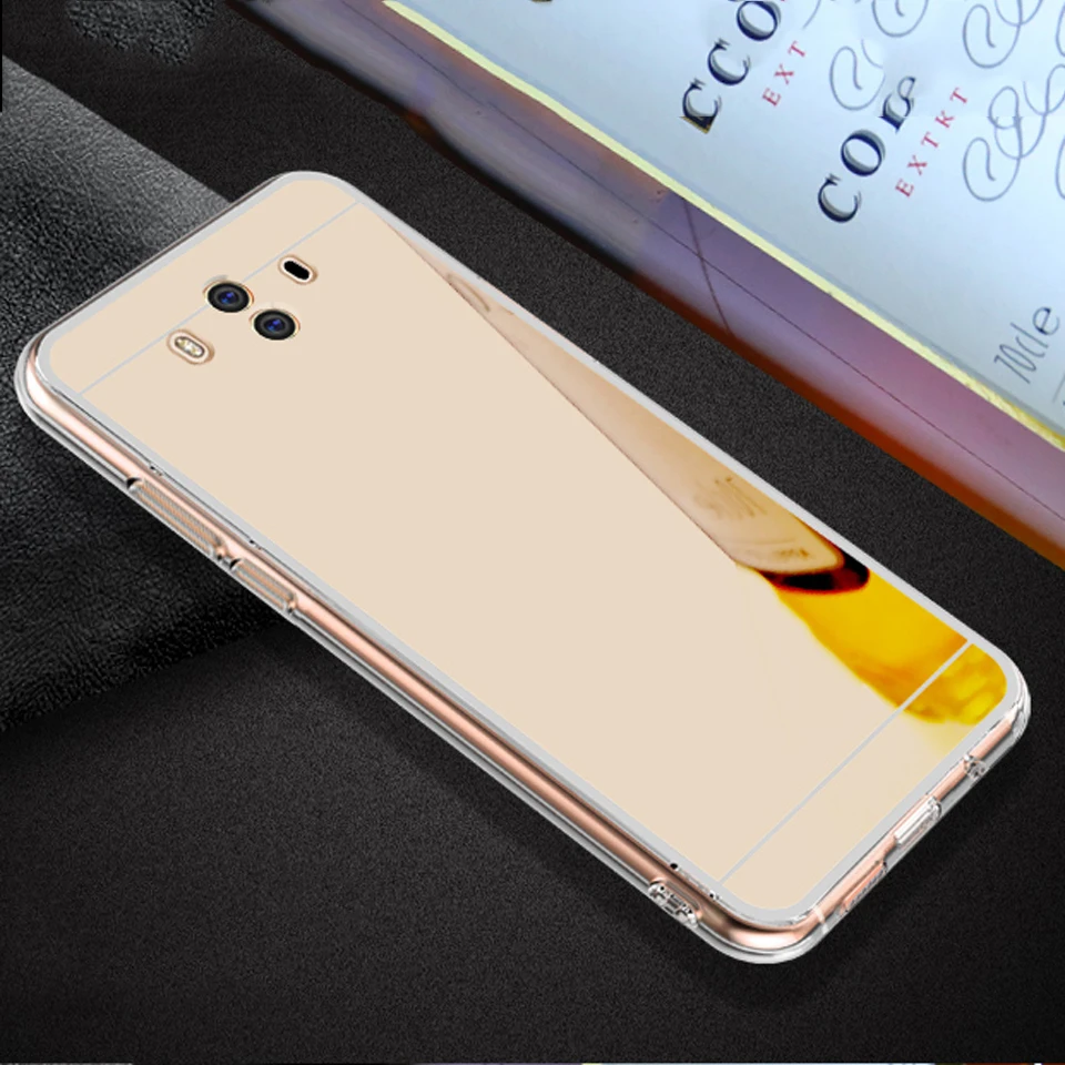 Роскошный зеркальный Мягкий силиконовый чехол для Huawei Mate 10 Lite P20 Pro P10 P9 P8 2017 Honor 6A 7A