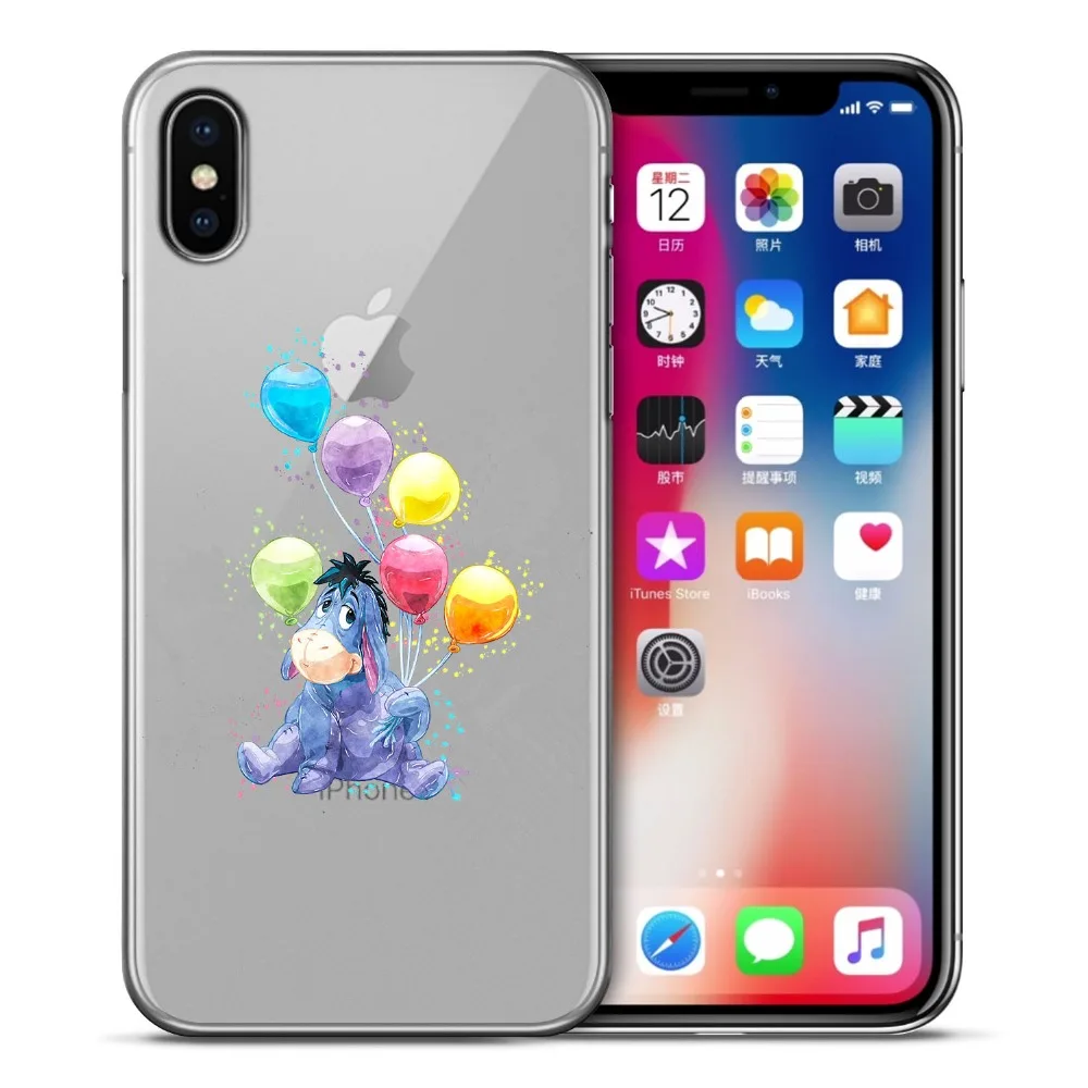 Акварельный Tinkerbell Русалка олень принцесса Мягкий ТПУ силиконовый чехол для iPhone X