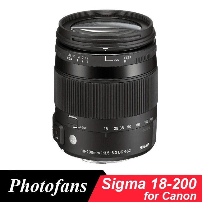Объектив Sigma 18 200 мм для Canon f/3 5 6 3 DC макрообъектив OS HSM объектив 700D 750D 760D 60D 70D 80D 7D 1300D