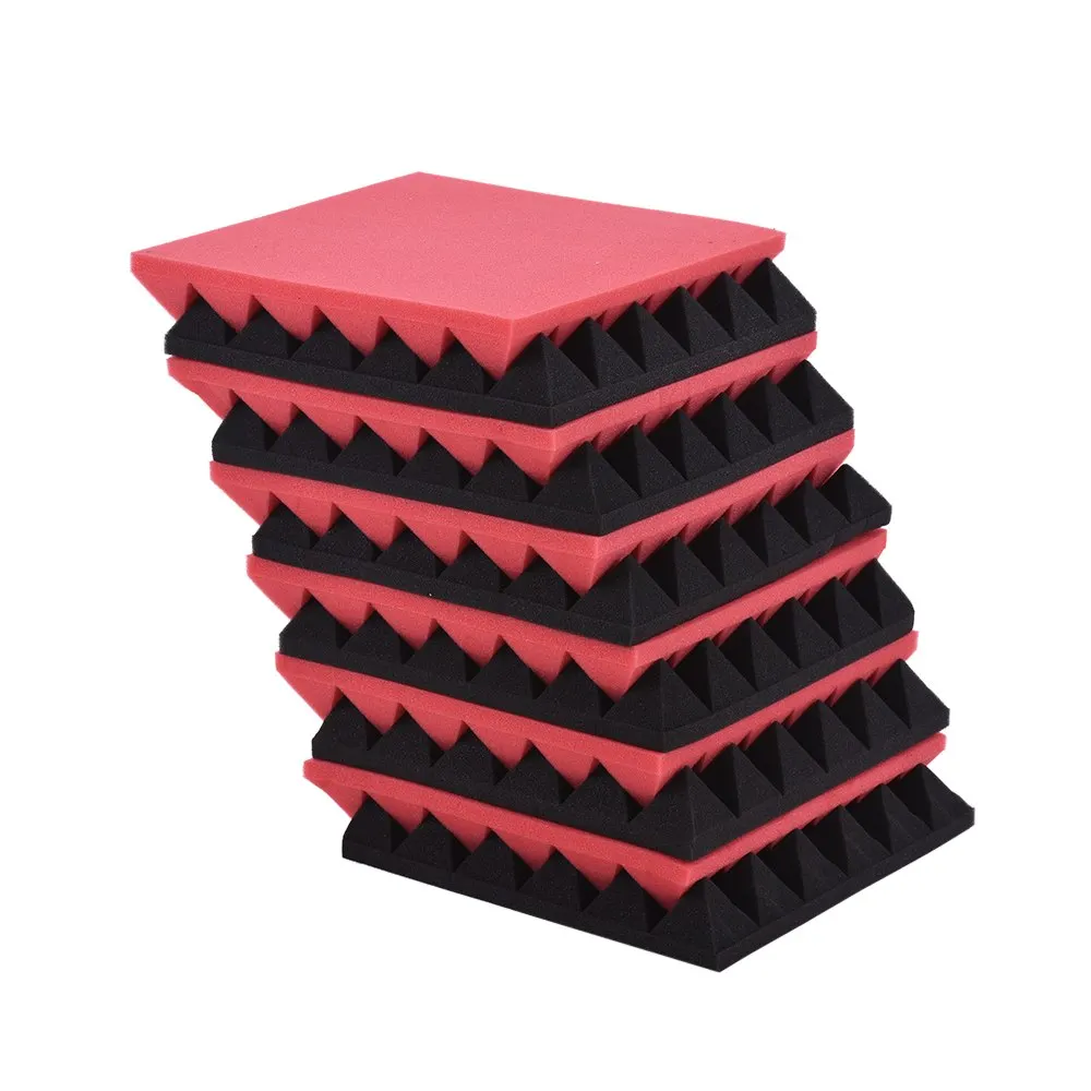 

12 Pack Studio Acoustic Foams Sponge Panels Tiles Absorption Sound Insulation Foam Rhombus Flame-retardant High Density