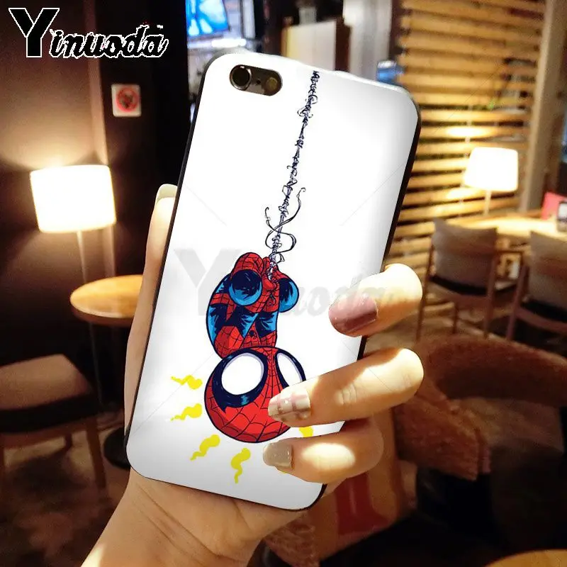 A9 Yinuoda marvel hero Человек-паук DIY Роскошный Высокий протектор на конце чехол для телефона для iphone X XS MAX 5 6S SE 7 8 plus XR мобильный чехол s - Цвет: A9