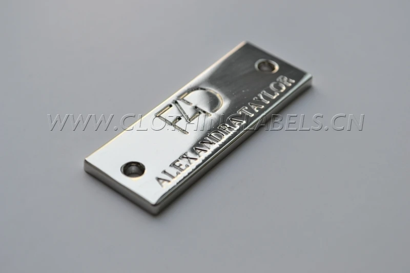 

Индивидуальные металлические этикетки для одежды, сумки, аксессуаров для одежды, блестящие серебристые, принимаются небольшие заказы