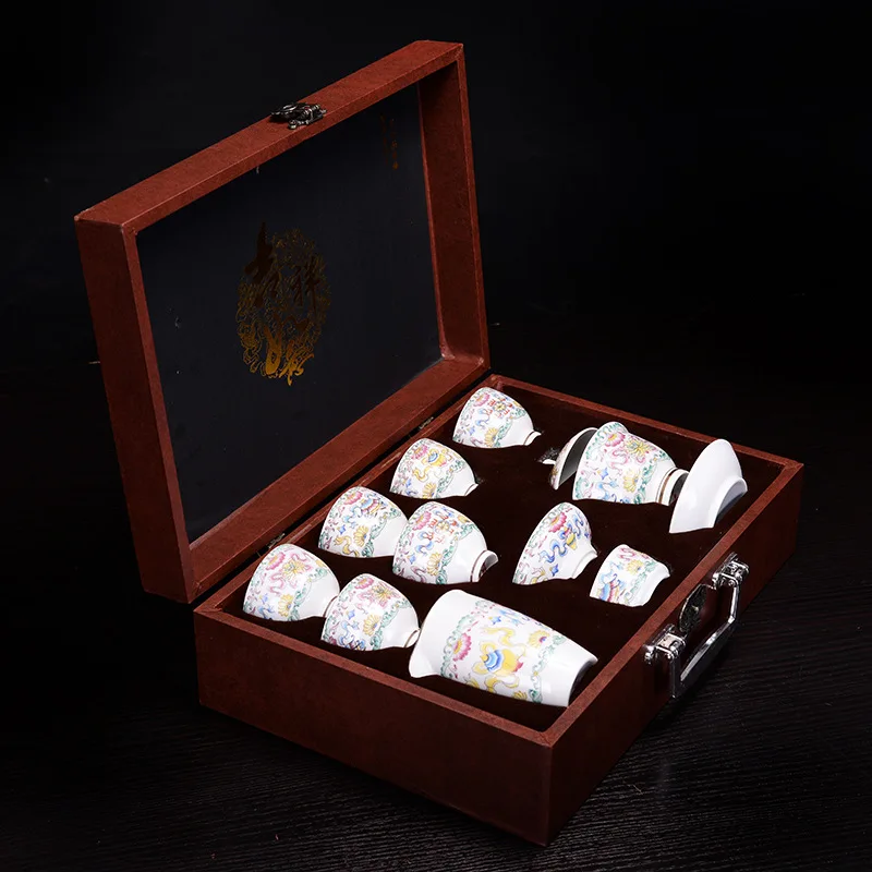 Чайный набор Gaiwan традиционный китайский чай из белого фарфора посуды чашка Tureen