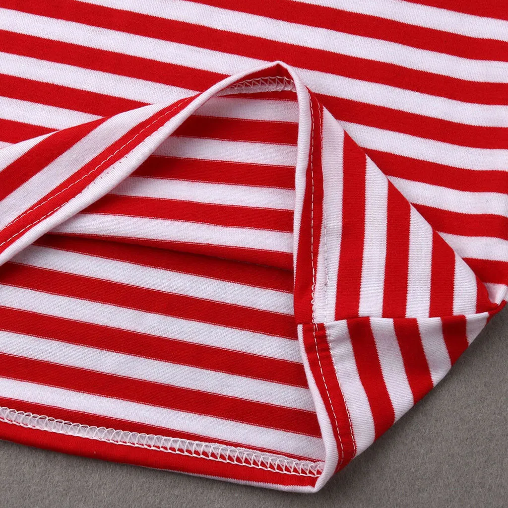 Стильная одежда для мамы и ребенка всей семьи Полосатое солнцезащитное платье с