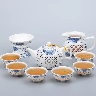 Style S TANGPIN сине-белый керамический чайник Gaiwan, чайная чашка для Пуэр китайский чайный набор кунг-фу посуда для напитков - Цвет: Style S