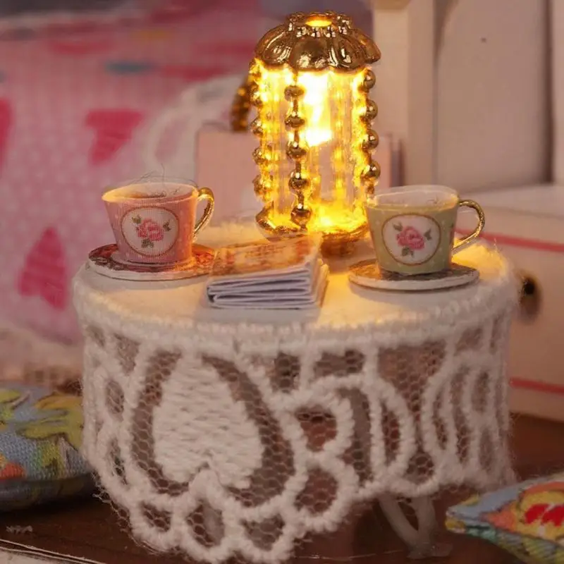 DIY Кукольный дом собирать Деревянные Кукольный дом мебель развивающие игрушки развития для детей Рождественский подарок