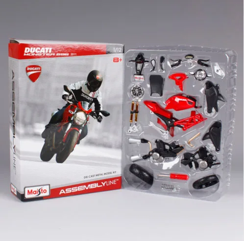 Сборная модель мотоцикла Maisto 1:12 Ducati Monster 696 сделай сам для детей игрушки подарки