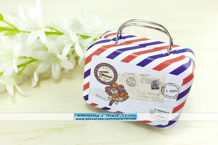 Бесплатная доставка! 1 лот = 12 шт.! Новая модель ретро чемодана креативные коробки