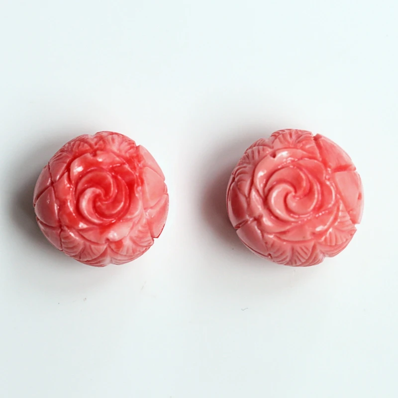 Новое поступление резные бусины в виде розовых ракушек серьги с цветами 19x18 мм 10 86