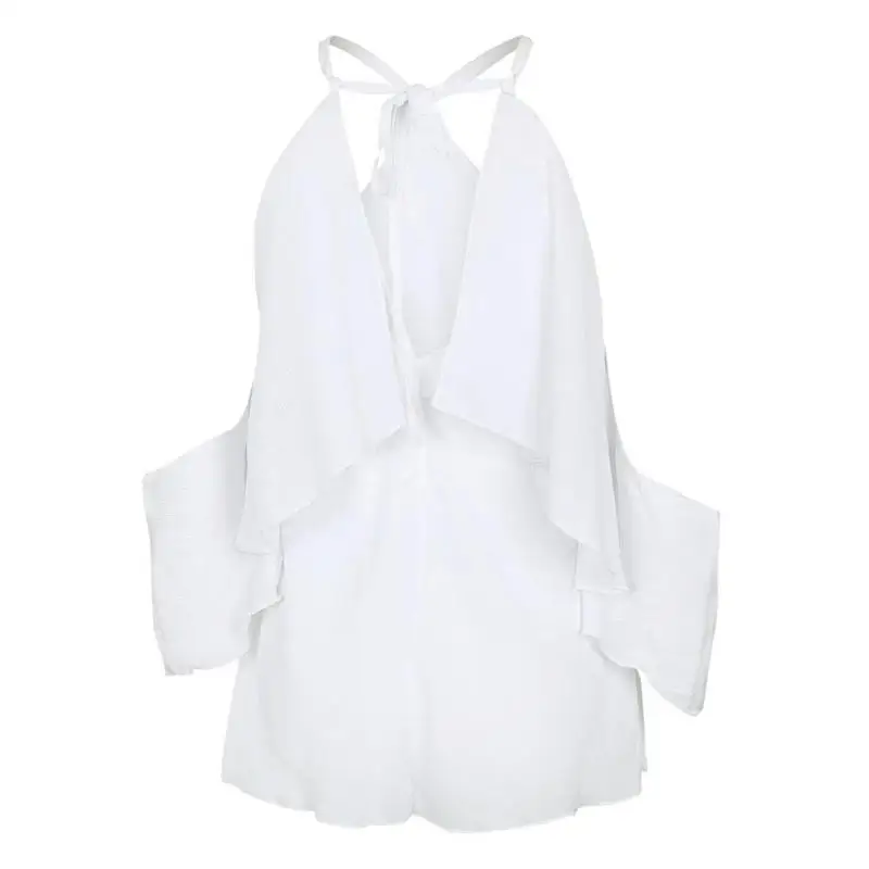 Women Autumn Sexy Bandage Ruffle Shirts Strap Cold Shoulder Blouse Tops Fashion shirts |