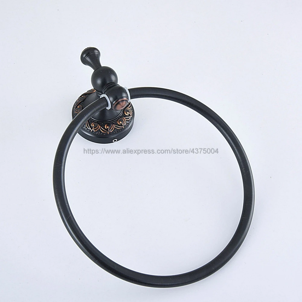 Oil Rubbed Bronze Round Style Wall-Mounted Towels Ring Holder Hanger Bathroom Towel Bar Nba457 | Обустройство дома