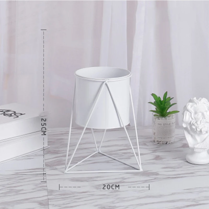 Цветочный горшок в скандинавском стиле с геометрическим дизайном цветочный