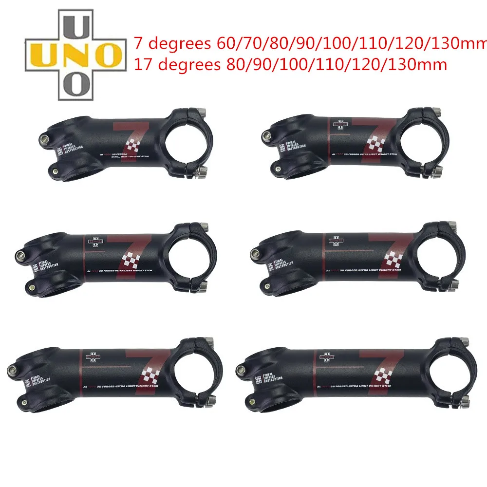 UNO 7 легкий 7050 алюминиевый горный велосипед mtb Стержень 31 8*60/70/80/90/100/110/120/130 мм 7/17