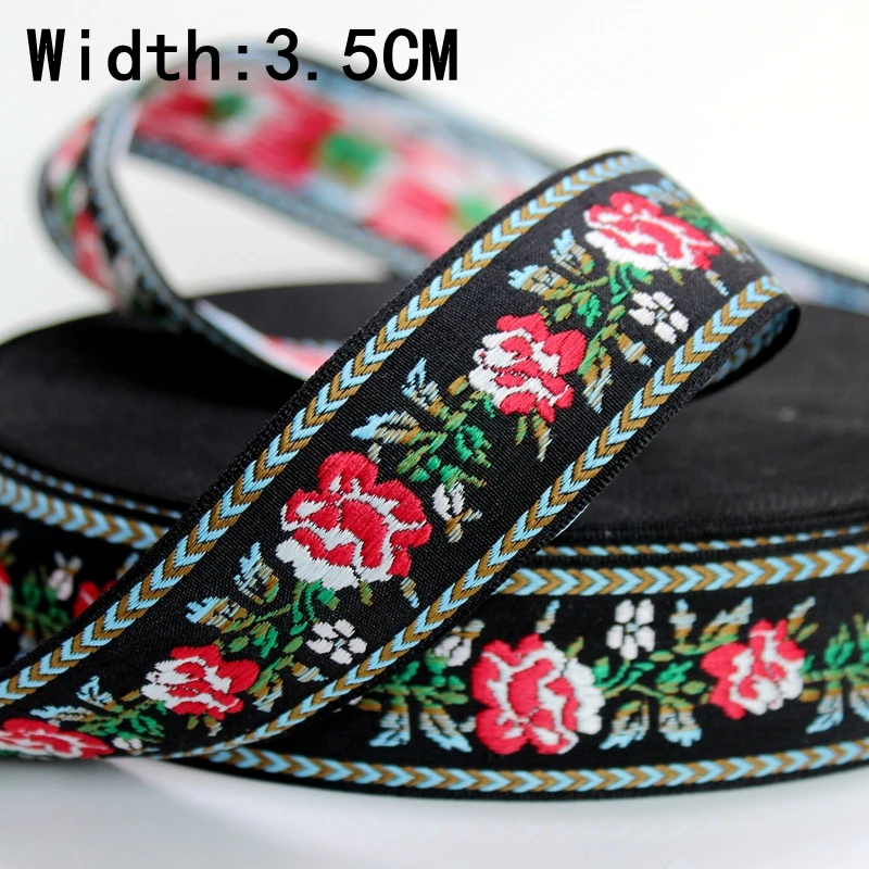 8 ярдов/партия вышитый этнический жаккардовый Плетеный тканый Винтажный