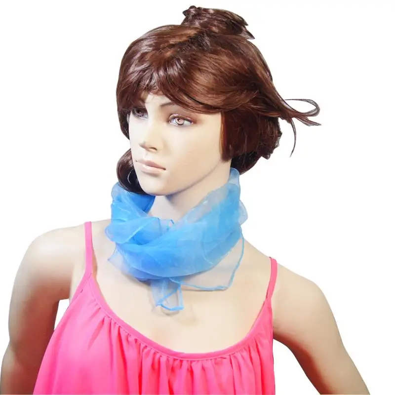 Весна лето осень сплошной цвет тонкие шелковые шарфы шифон жоржет женский шарф