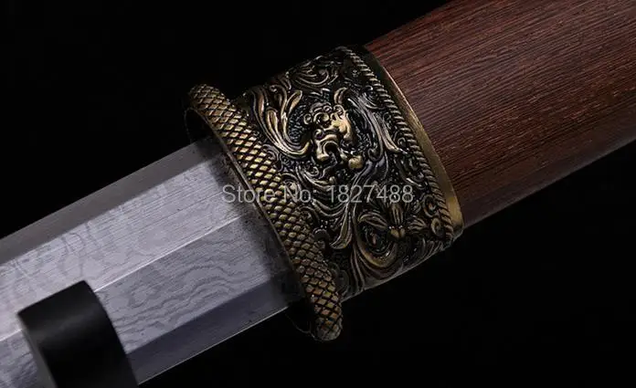 Китайский военный меч/полная танка/стальная/сплавная арматура/Longquan first han jian|fitting a