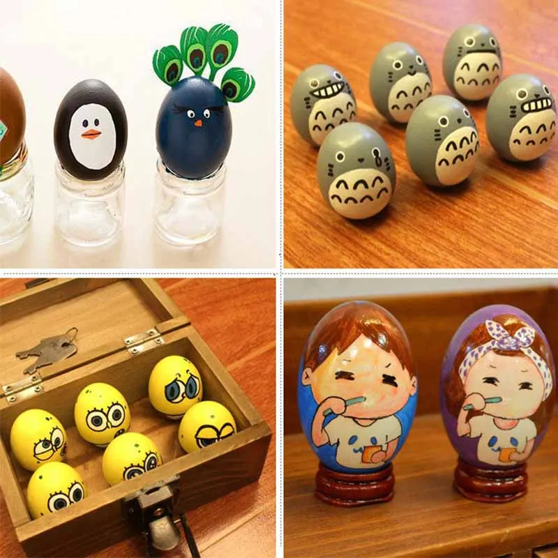 1 шт. деревянные искусственные яйца Детские игрушки DIY креативная роспись для