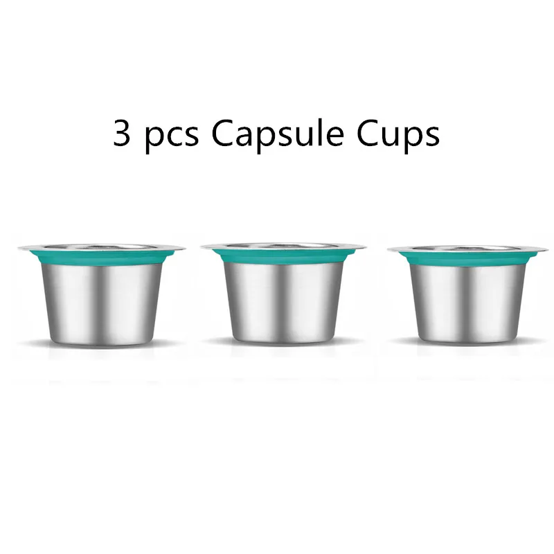 3 cups Фильтр для кофе из нержавеющей стали Nescafe, аксессуары Nespresso, многоразовая капсула с молотком для кофе, фильтрующая пленка для кофе - Цвет: 3 cups