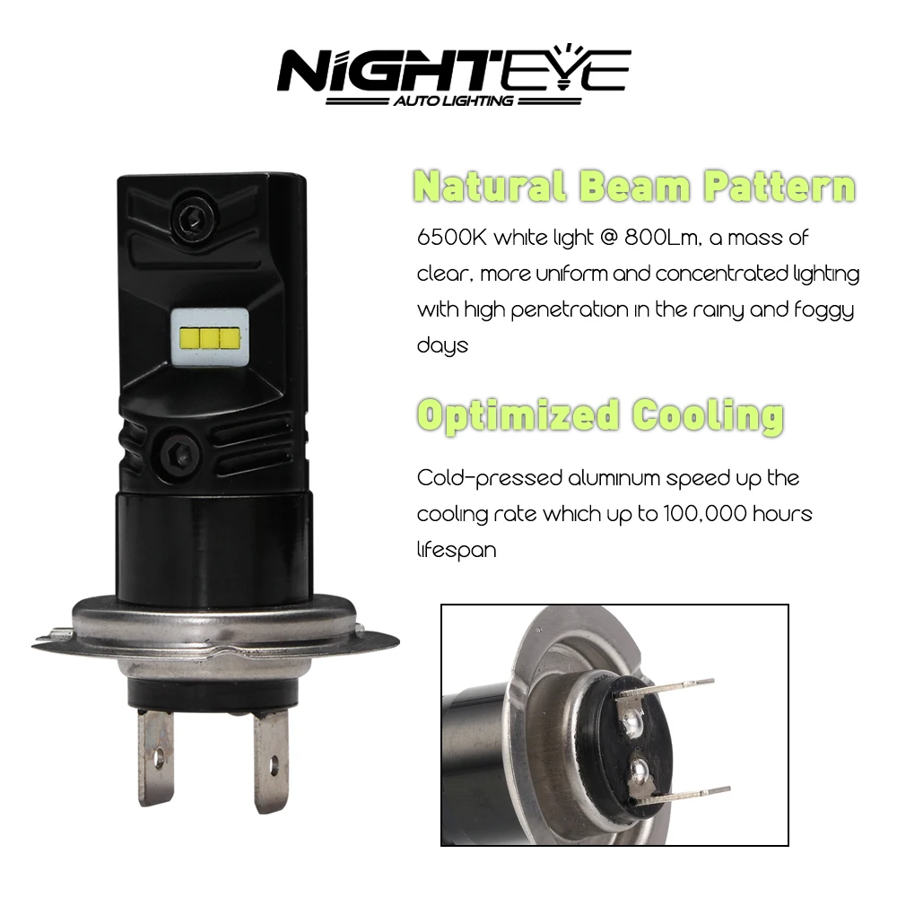 NIGHTEYE H7 светодиодный светильник s Автомобильные светодиодные фары головного