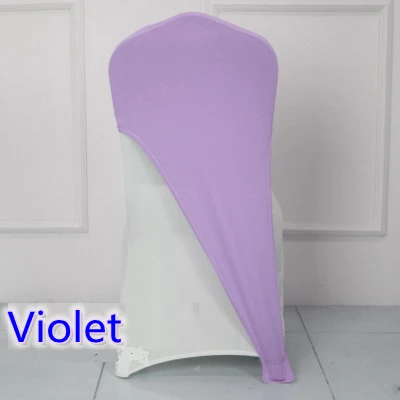 

Violet Colour Spandex Chair Cover Lycra Cap Half Cover Wedding Party Hotel Banquet Decoration Stretch Elastic Chair Cover