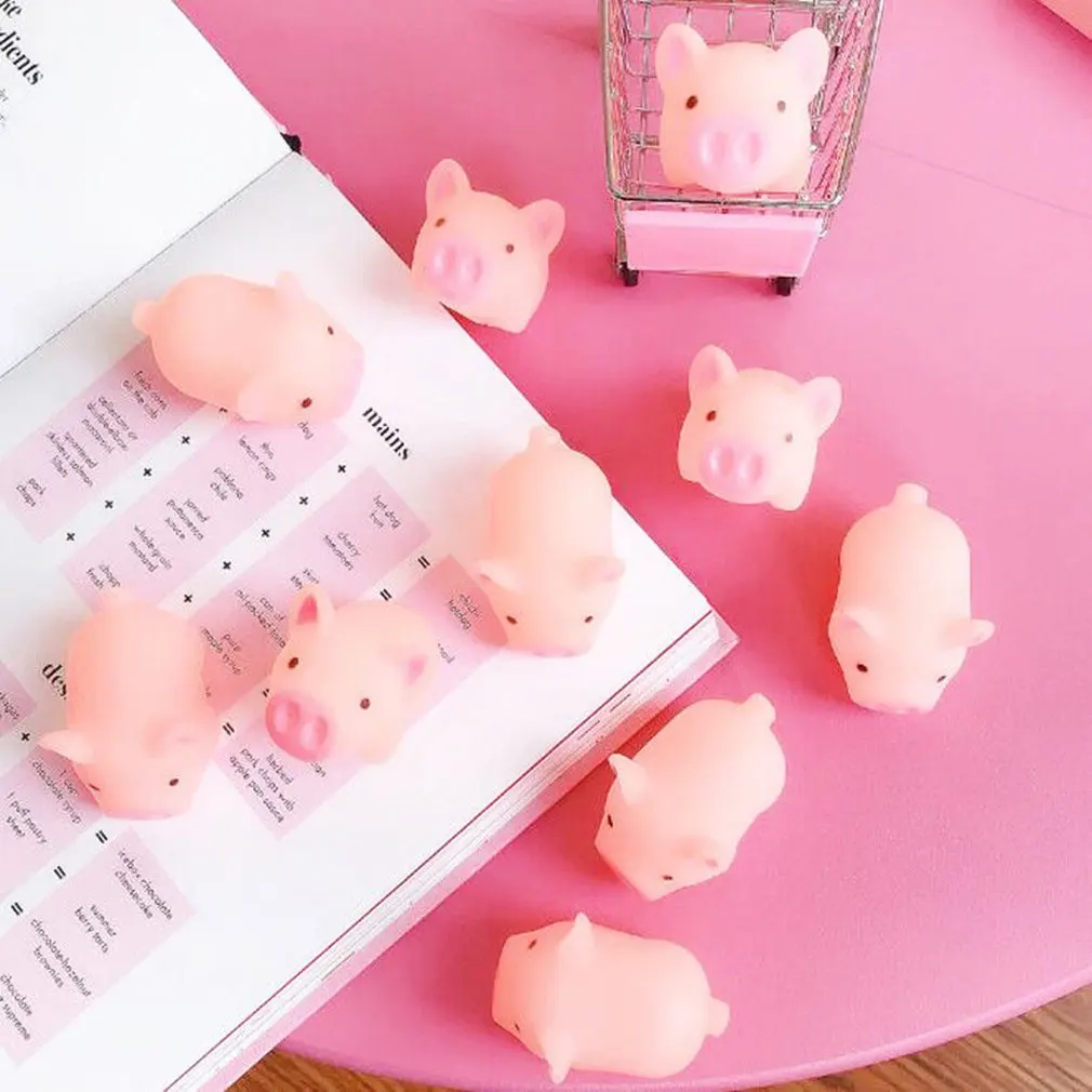 Мини мягкая игрушка Розовая Свинья антистрессовый шар сжимающий мочи