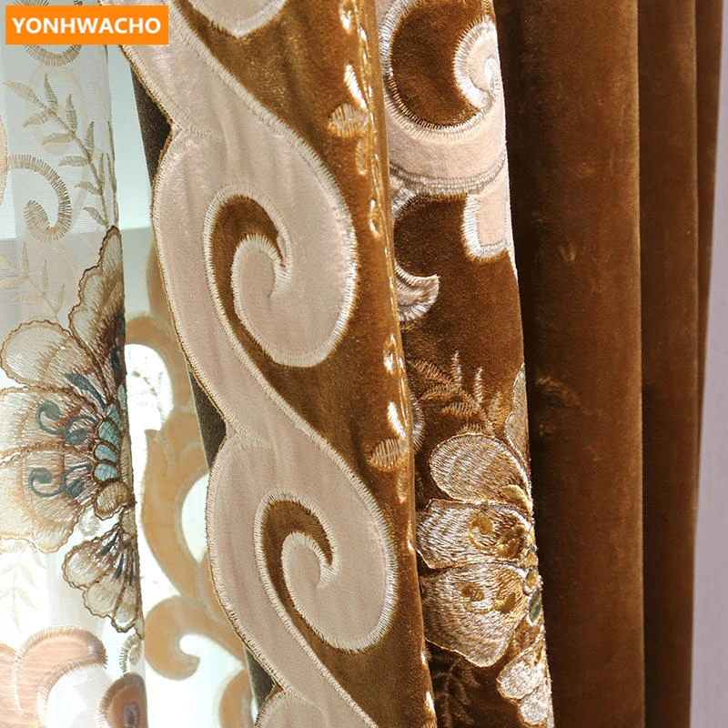 На заказ высококачественные европейские Роскошные занавески для гостиной