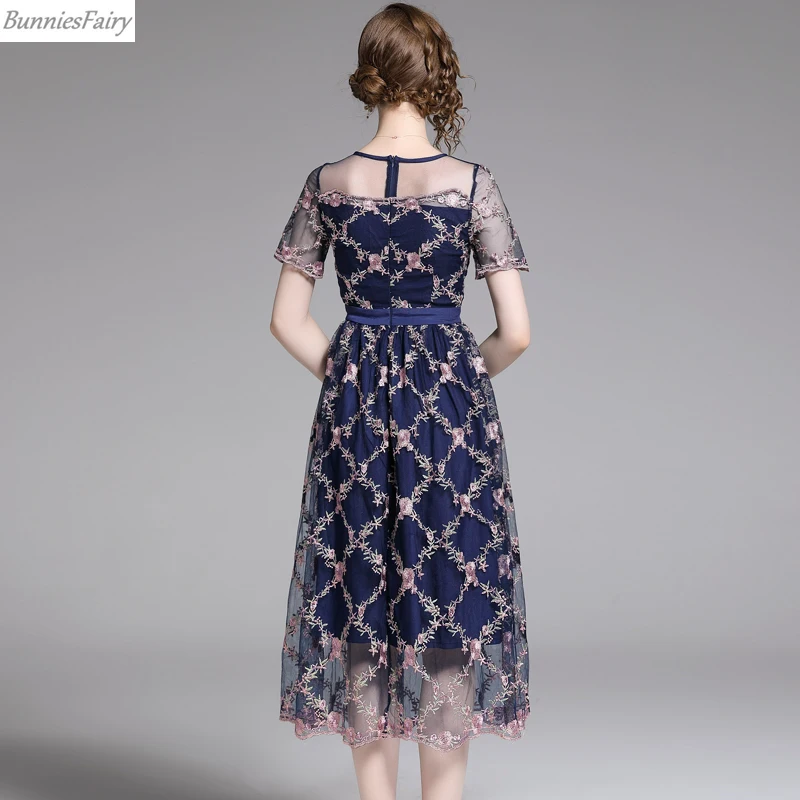BunniesFairy 2019 летнее женское элегантное богемное Бохо ретро Цветочная вышивка