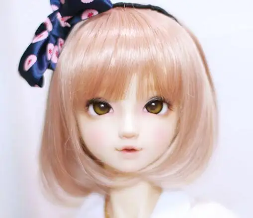 22-24 см Медовый коричневый короткие волосы/парик для 1/3 BJD SD DD парик куклы