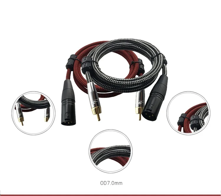 HIFI 2 RCA на двойной XLR аудио кабель папа для микрофонный сабвуфер миксер запись