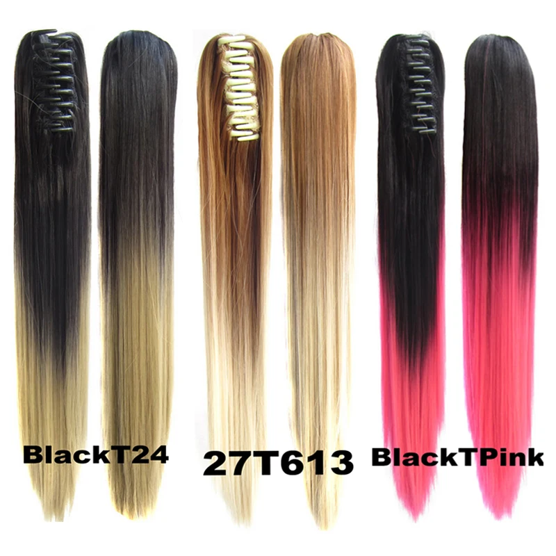 Женщины дамы Косплей 22 &quot/55 см Длинные Прямые Красочный Ombre Щековая Коготь