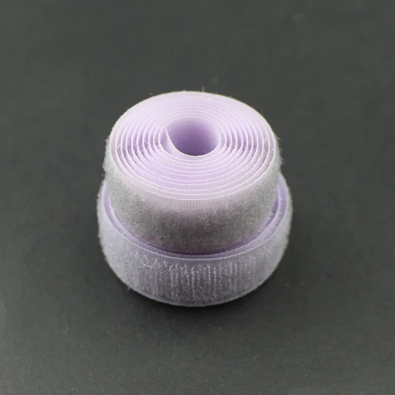 Light purple 1 пара 100*2 см крючок и петля клейкая крепежная лента швейные инструменты полиэстер Волшебный стикер Adesivo двойной замок лента без клея - Цвет: Light purple