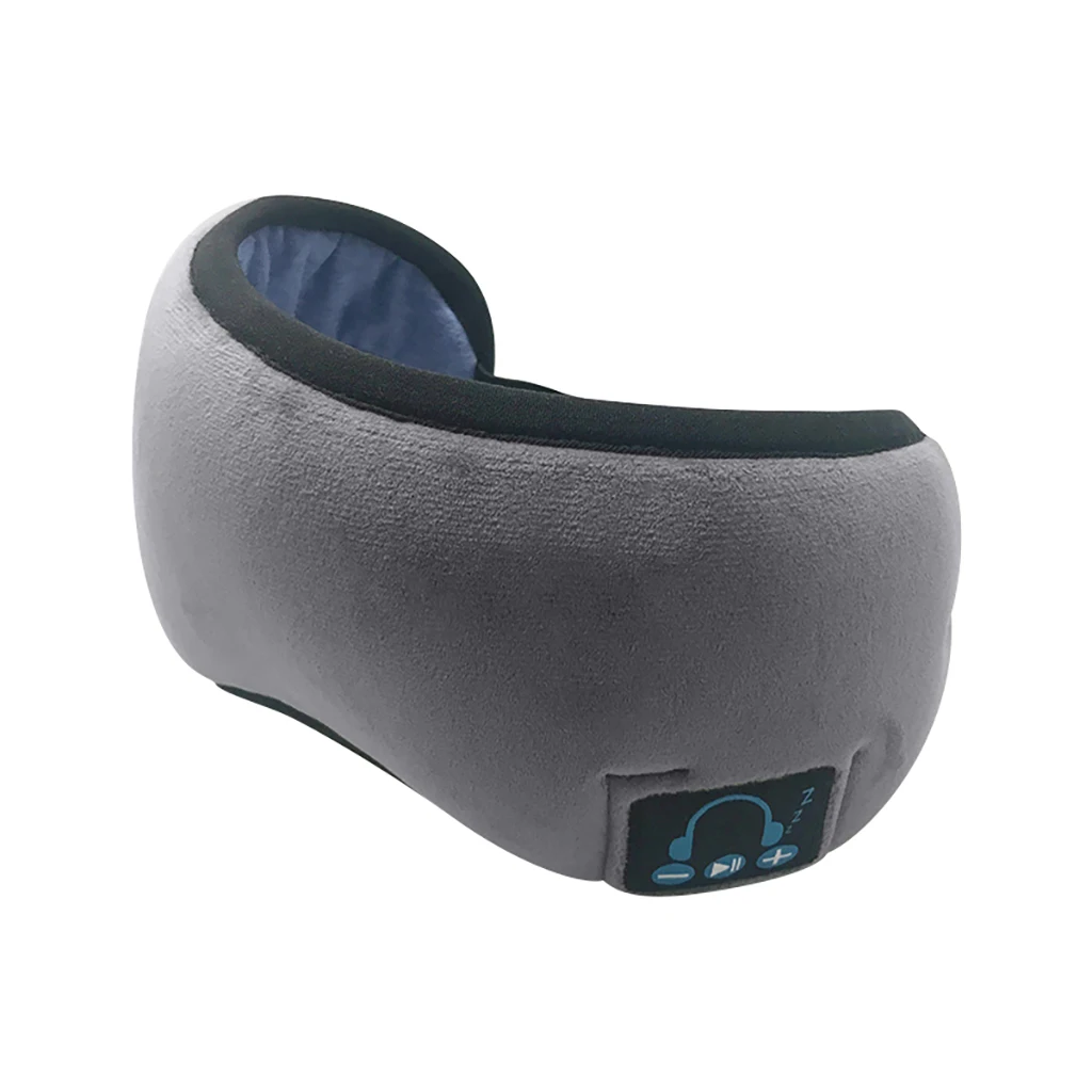 Беспроводные стерео Bluetooth наушники для сна, мягкая маска для сна, музыкальная гарнитура для Носимых устройств, Прямая поставка - Цвет: Серый