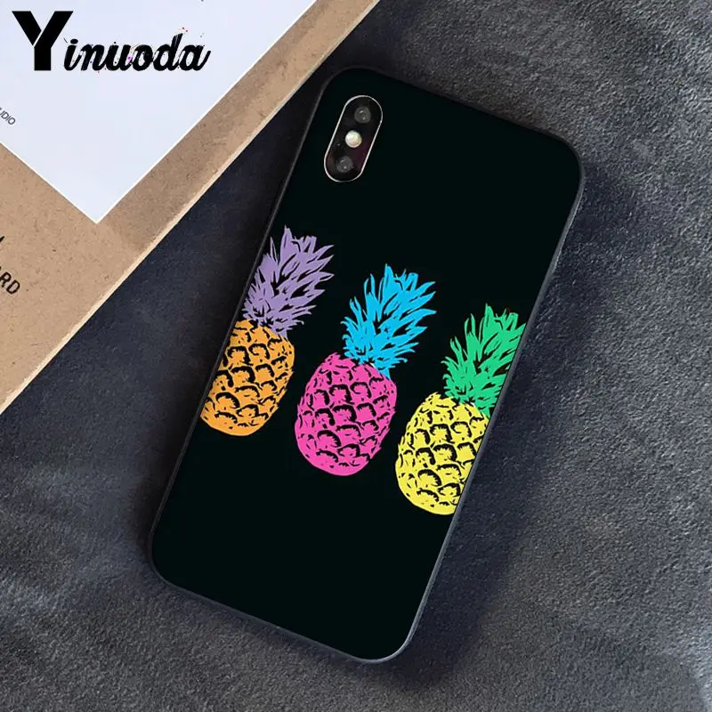 A11 Yinuoda Фрукты Ананас новое поступление черный чехол для телефона для iPhone 8 7 6 6S 6Plus X XS MAX 5 5S SE XR 10 чехол s - Цвет: A11