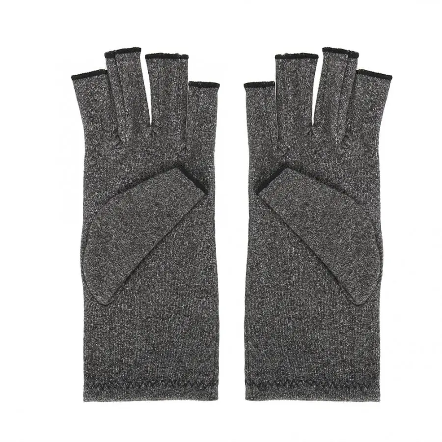 

New 1Pair Compression Therapy Fingerless Gloves Rheumatoid Arthritis Joint Pain Relief Breathable Rehabilitation Training Gloves