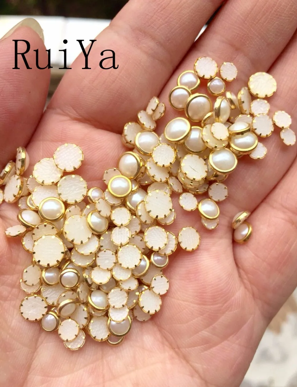 4 мм жемчужины для украшения ногтей Стразы 3d золотые металлические шпильки