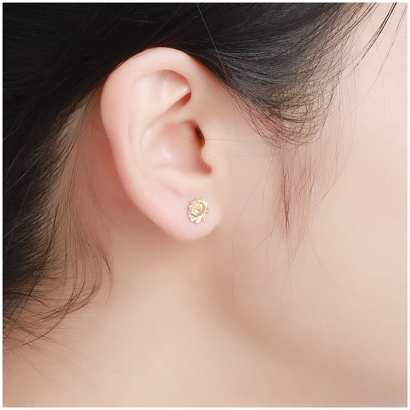 Женские серьги гвоздики в виде цветка серебро 925 пробы|flower stud earrings|stud earringsstud earrings