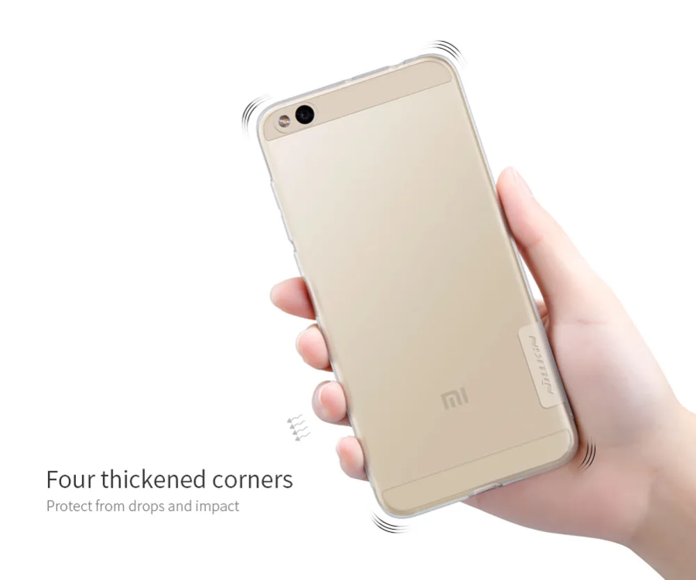 Nillkin Nature Transparent Clear Soft silicon TPU Protector case for xiaomi 5c mi5c cover 5.15 inch |
