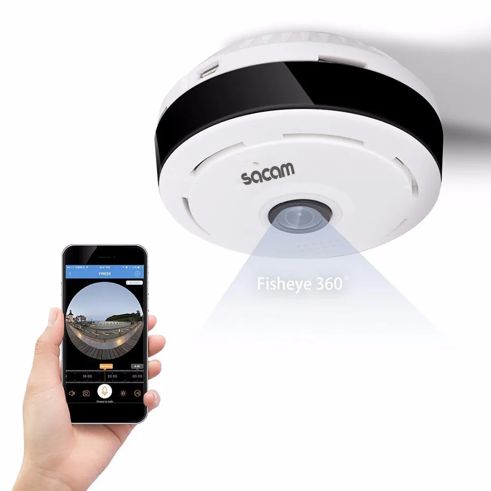 WiFi IP камера с объективом рыбий глаз HD 1080P беспроводная WiFi камера безопасности широкий угол 180 360 Мини Сетевая Камера видеонаблюдения