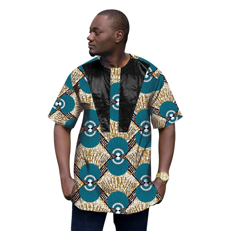 Африканские футболки модная мужская праздничная одежда в африканском стиле топы